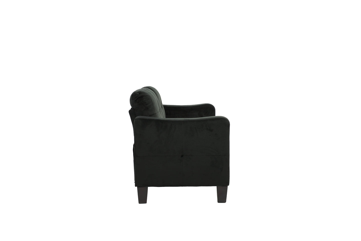 Thomas 2-Piece Sofa and Loveseat Set, Black Linenette