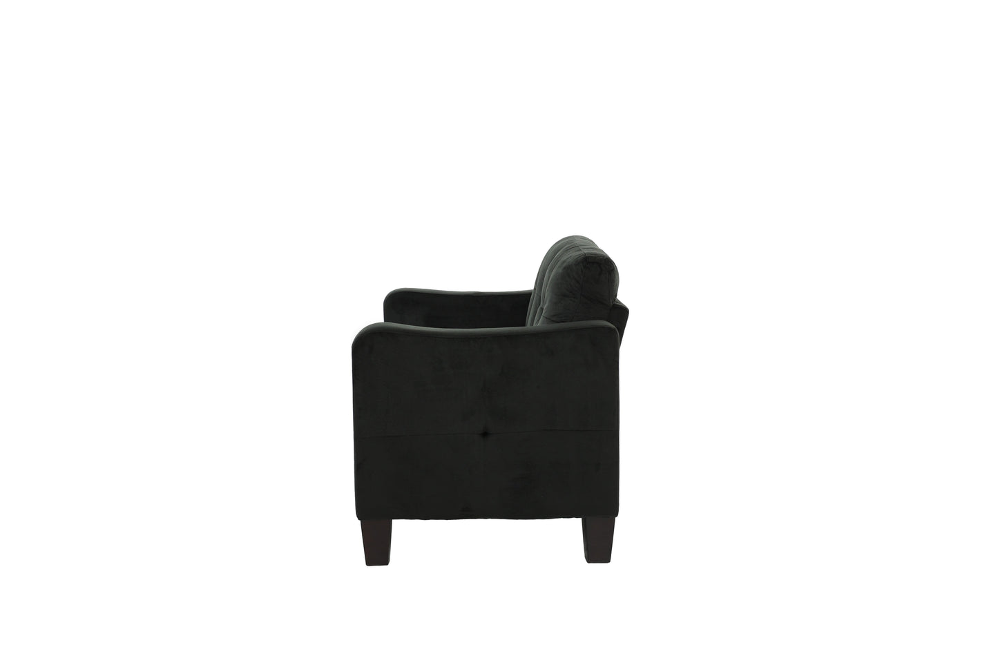 Thomas 2-Piece Sofa and Loveseat Set, Black Linenette