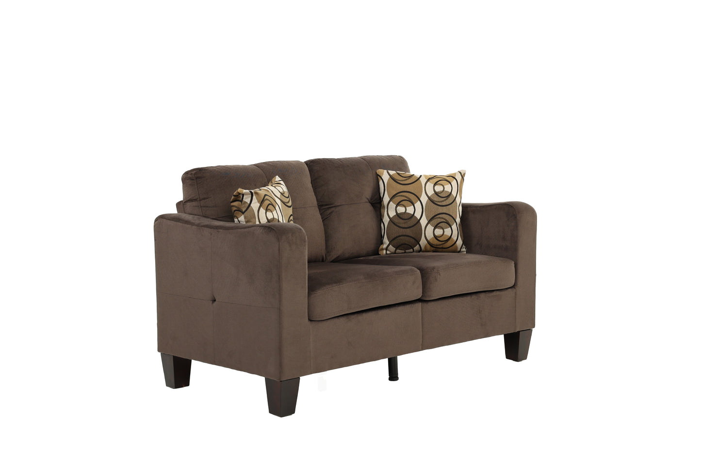 Thomas 2-Piece Sofa and Loveseat Set, Chocolate Linenette