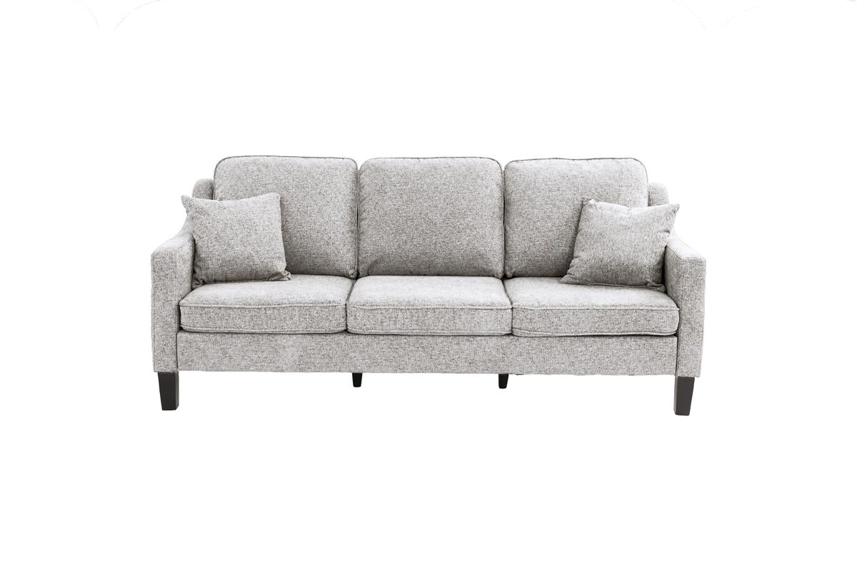 Cole 2-Piece Sofa and Loveseat Set, Ash Chenille