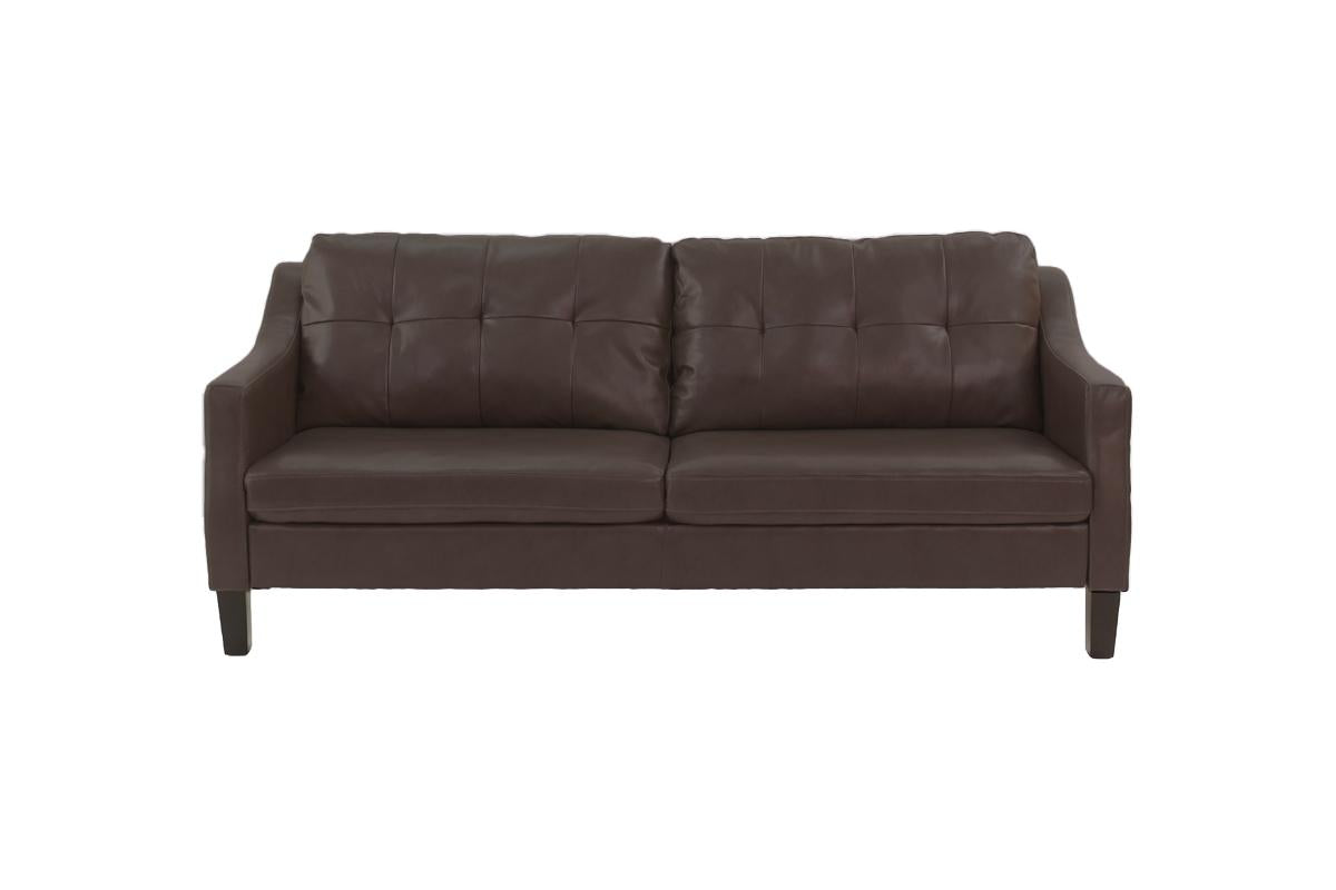 Blake 2-Piece Sofa and Loveseat Set, Chocolate Leatherette