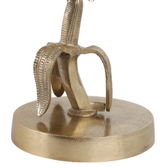 Bananas Side Table, Aluminum w/ Glass, Gold