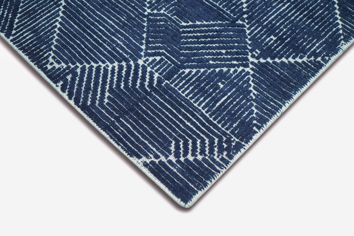 Finite Mosaics, Motherboard Area Rug, Navy