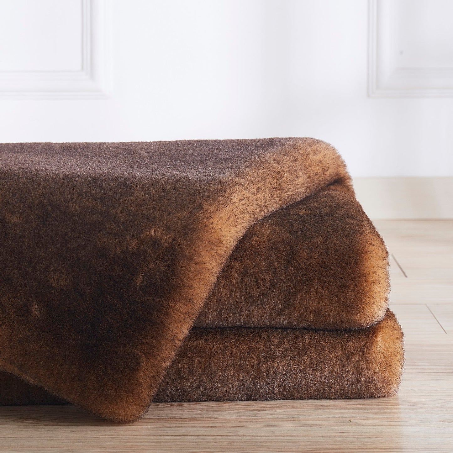 Luxury Faux Chinchilla Fur Area Rug, Assorted Colors