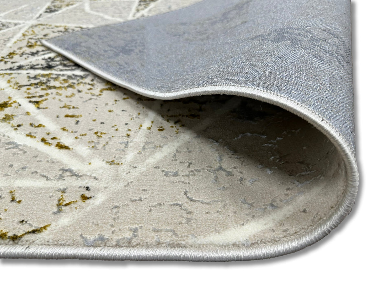 Biv Shattered Indoor | Outdoor Area Rug, Beige & Silver