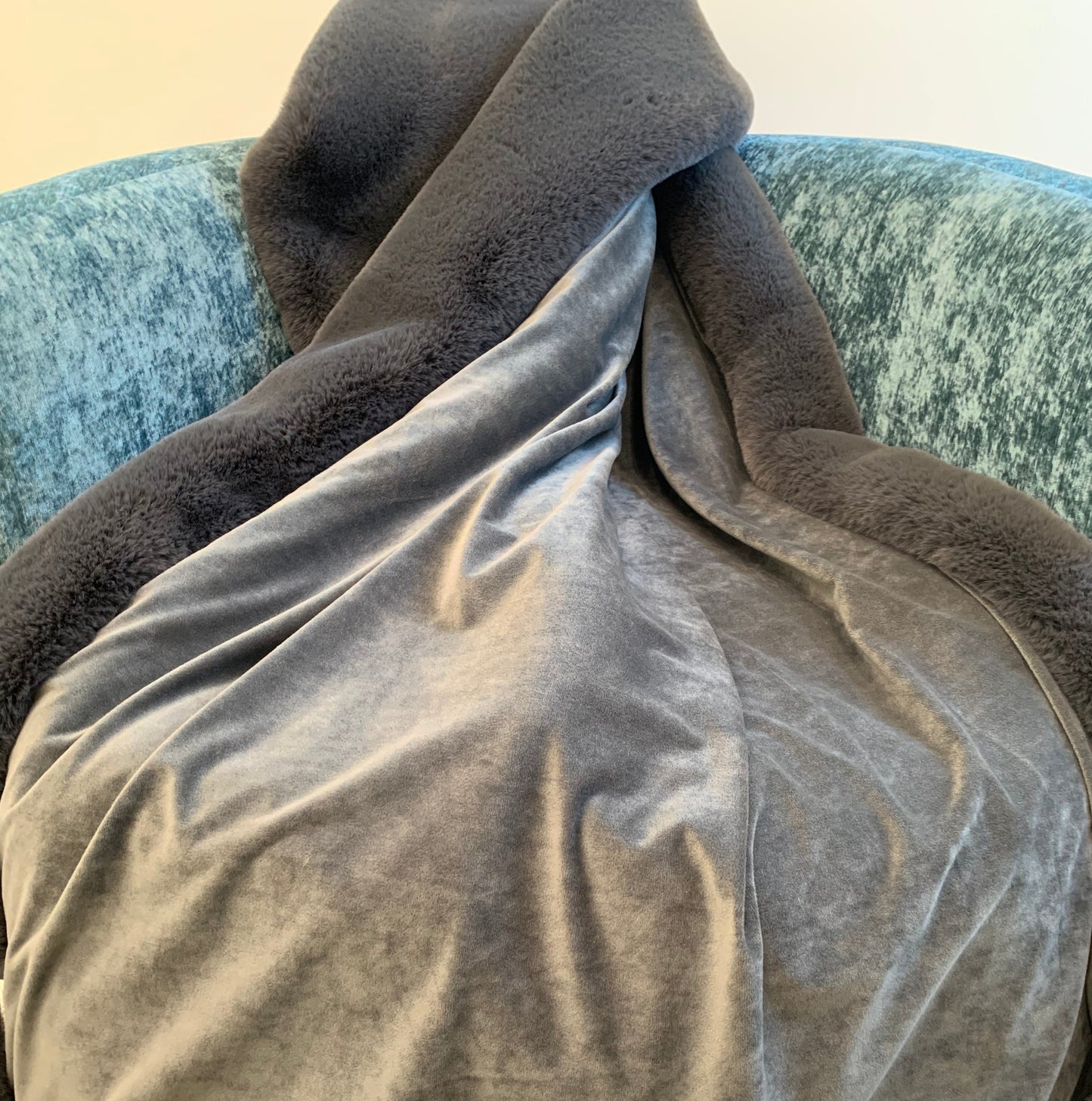 Luxury Faux Chinchilla Fur Throw Blanket, Assorted Colors
