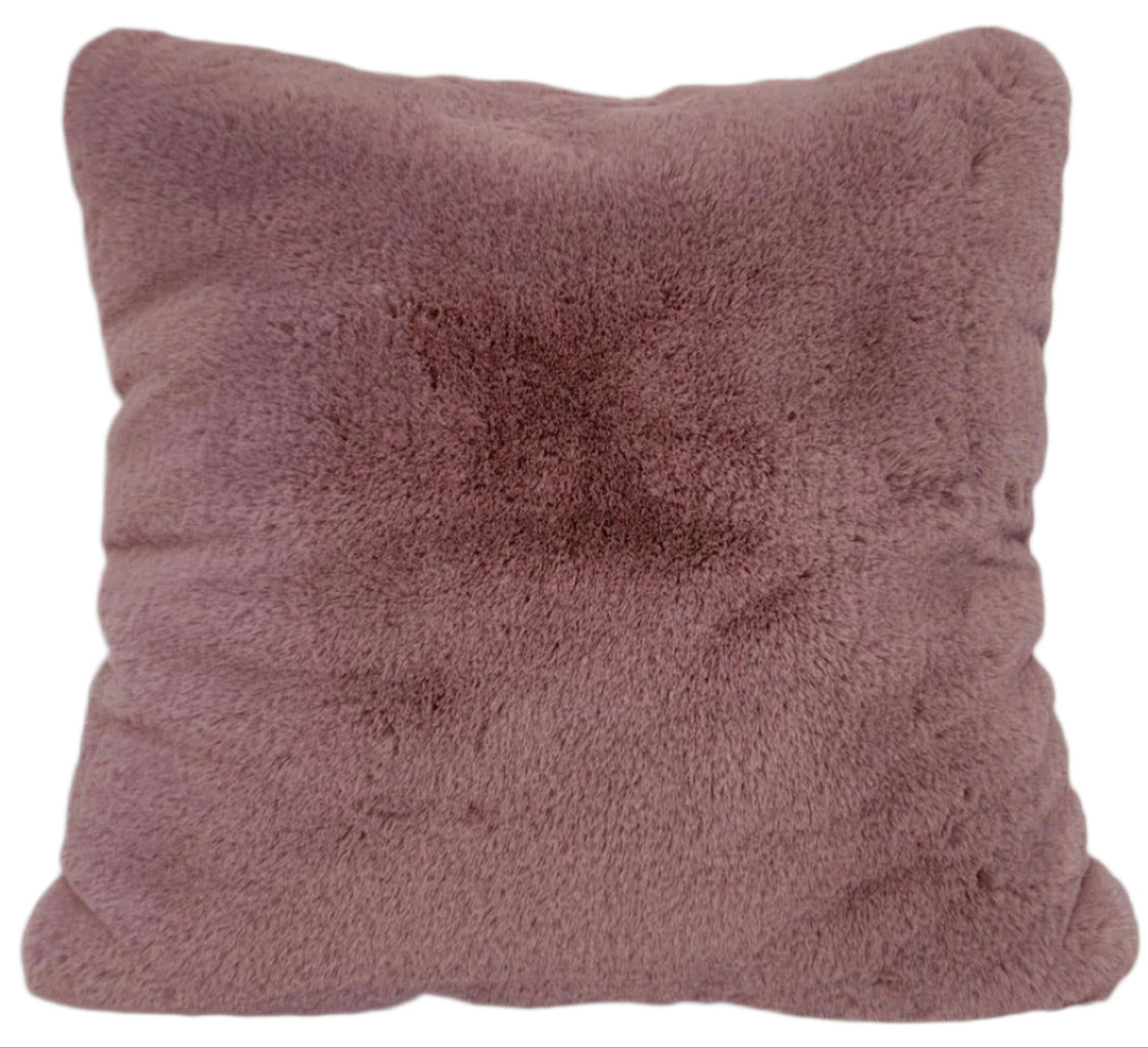 Chinchilla Feel Faux Fur Pillow by Rug Factory Plus