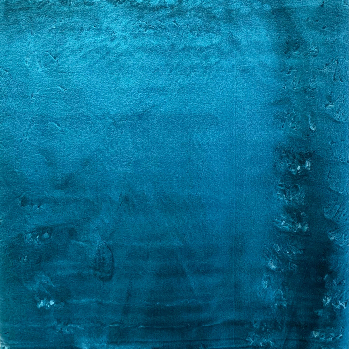 Chinchilla Feel Faux Fur Area Rug Teal Blue