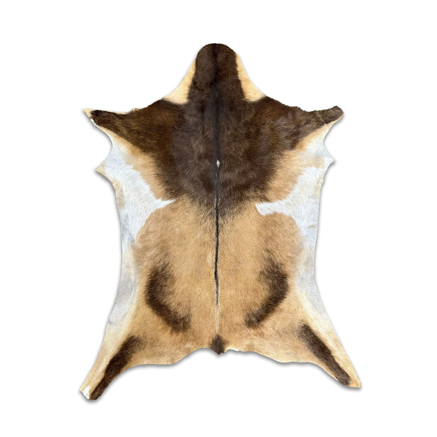 Authentic Leather Hides, Goat Leather Hide Area Rug, Assorted Natural