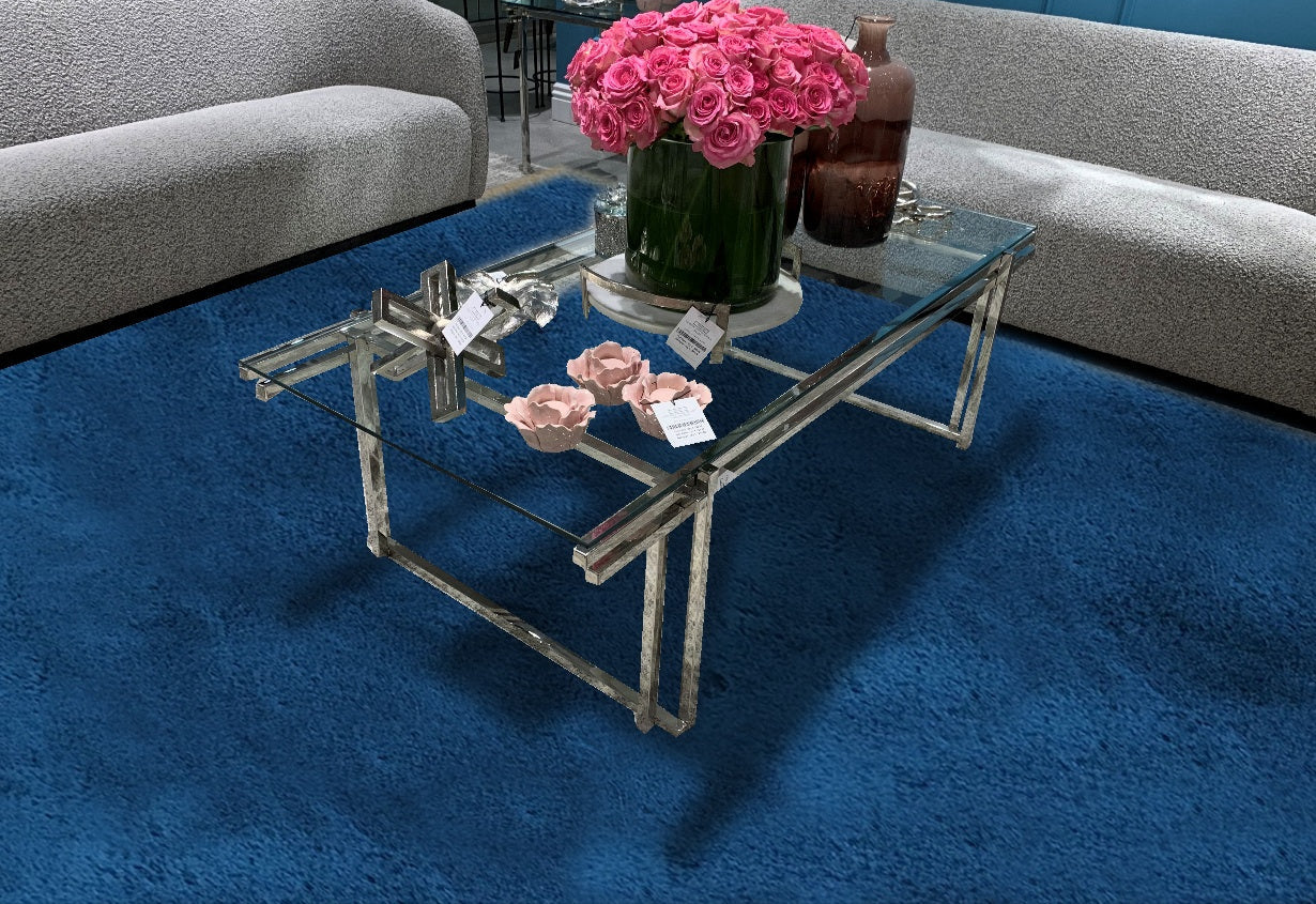Luxury Faux Chinchilla Fur Area Rug, Assorted Colors
