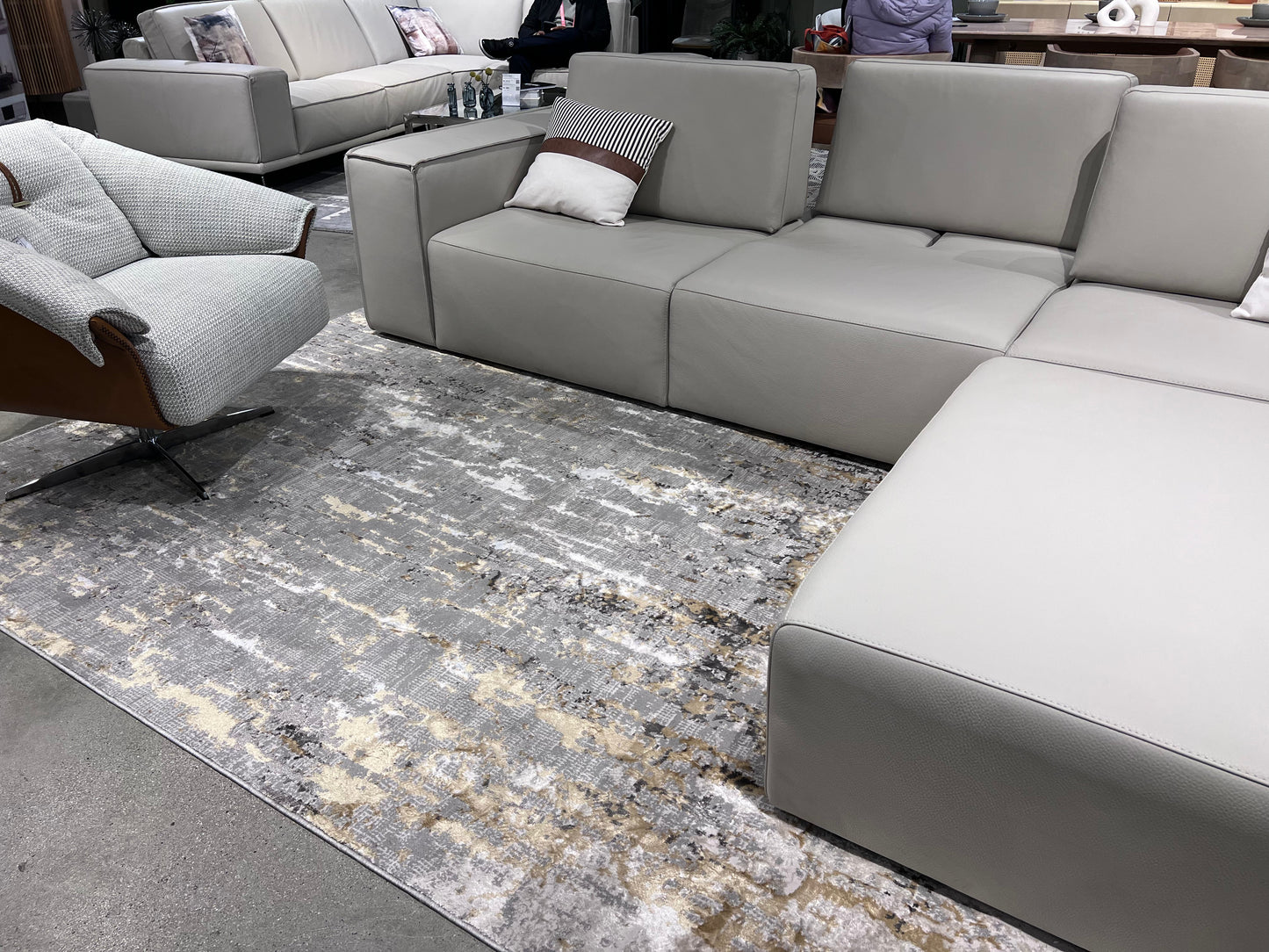 Devo Celestial Whispers Area Rug, Platinum & Gray