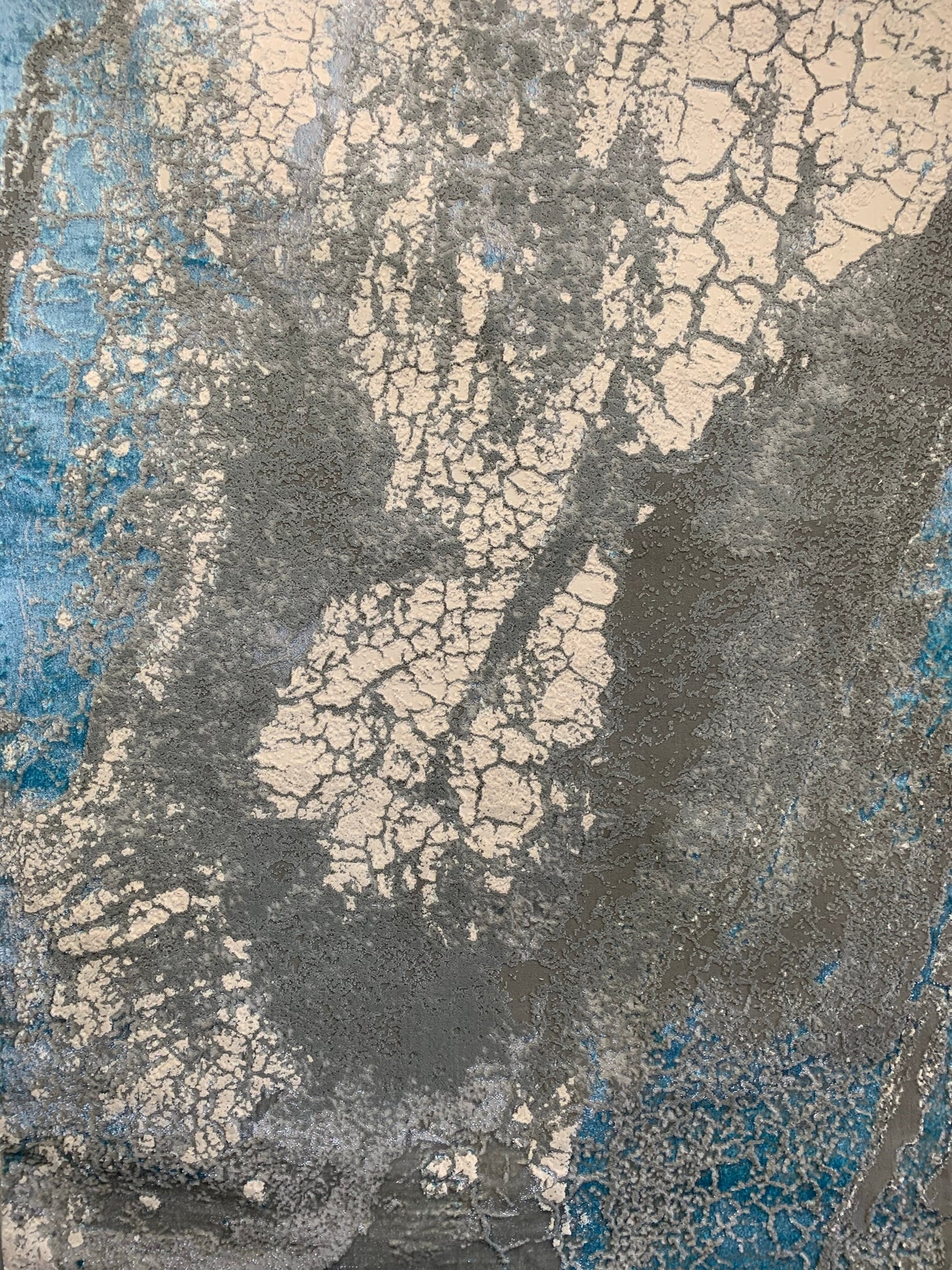 Maximus Ebb and Flow Indoor | Outdoor Area Rug, Blue & Platinum