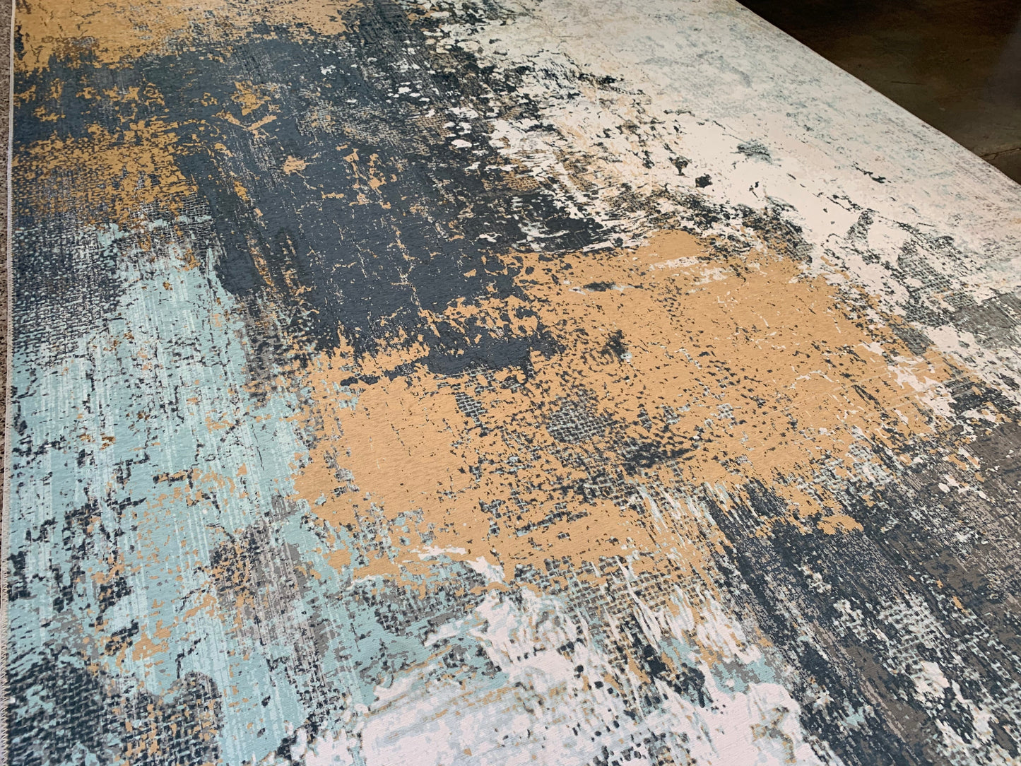 Elevate Patina Area Rug, Gold & Green