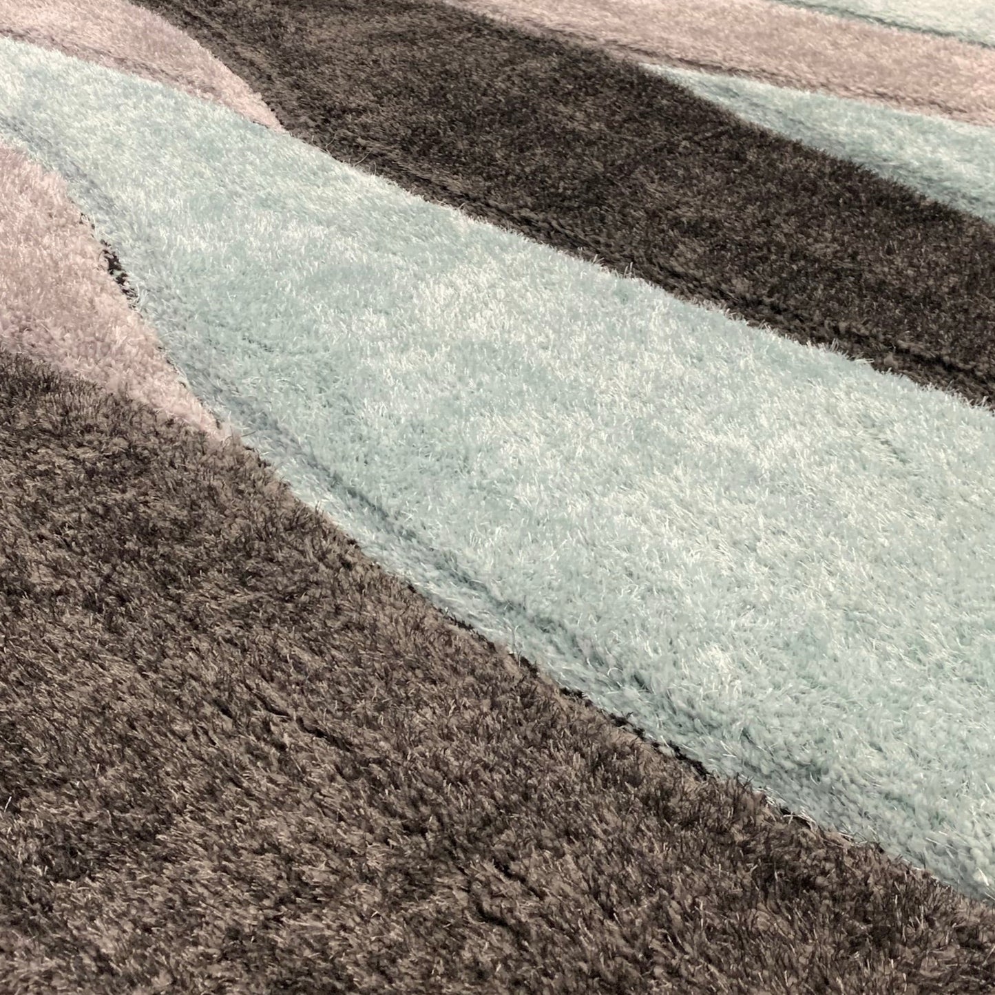 Sorrento 3D Stormy Currents Shag Area Rug, Gray