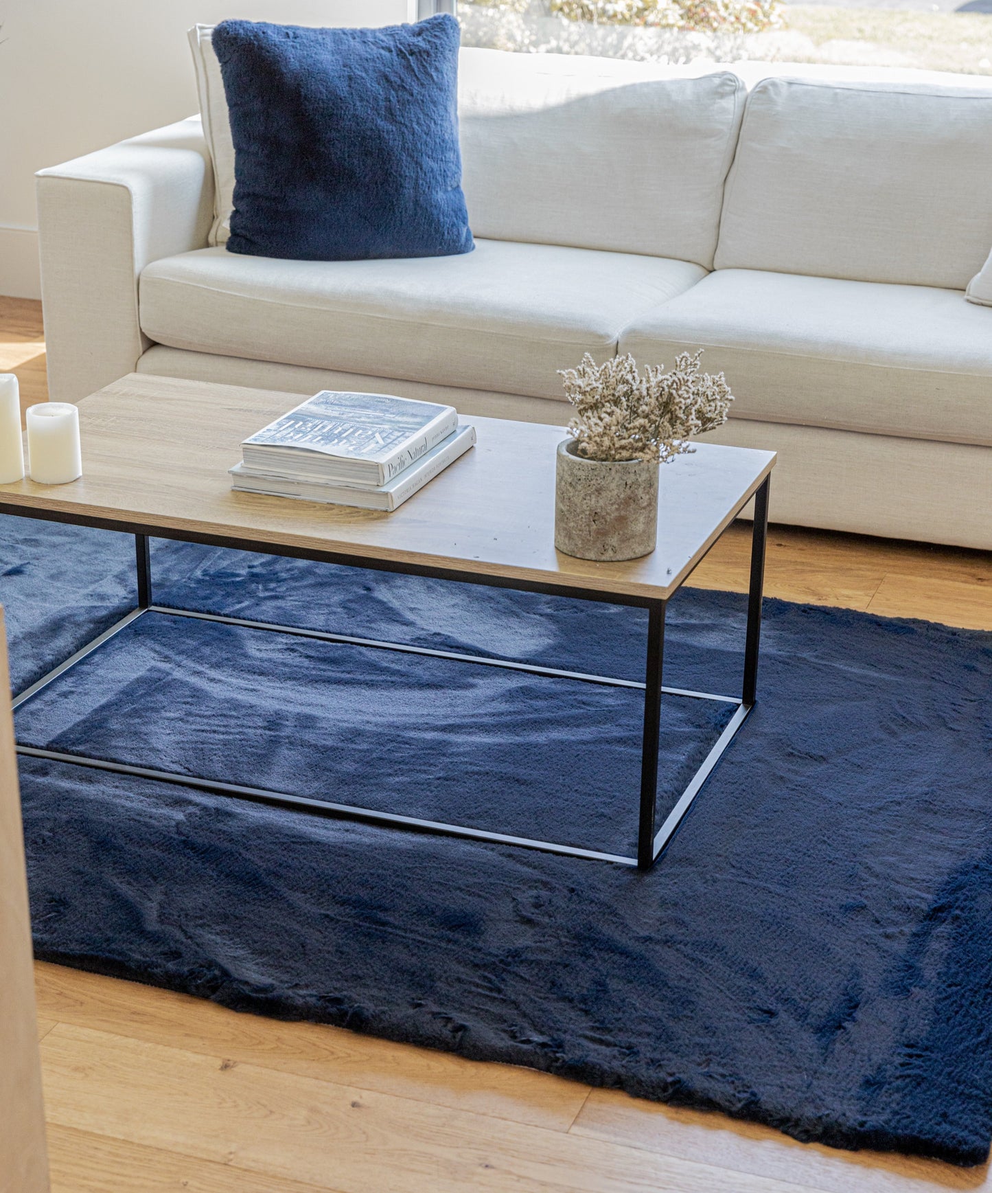 Luxury Faux Chinchilla Fur Area Rug, Assorted Colors