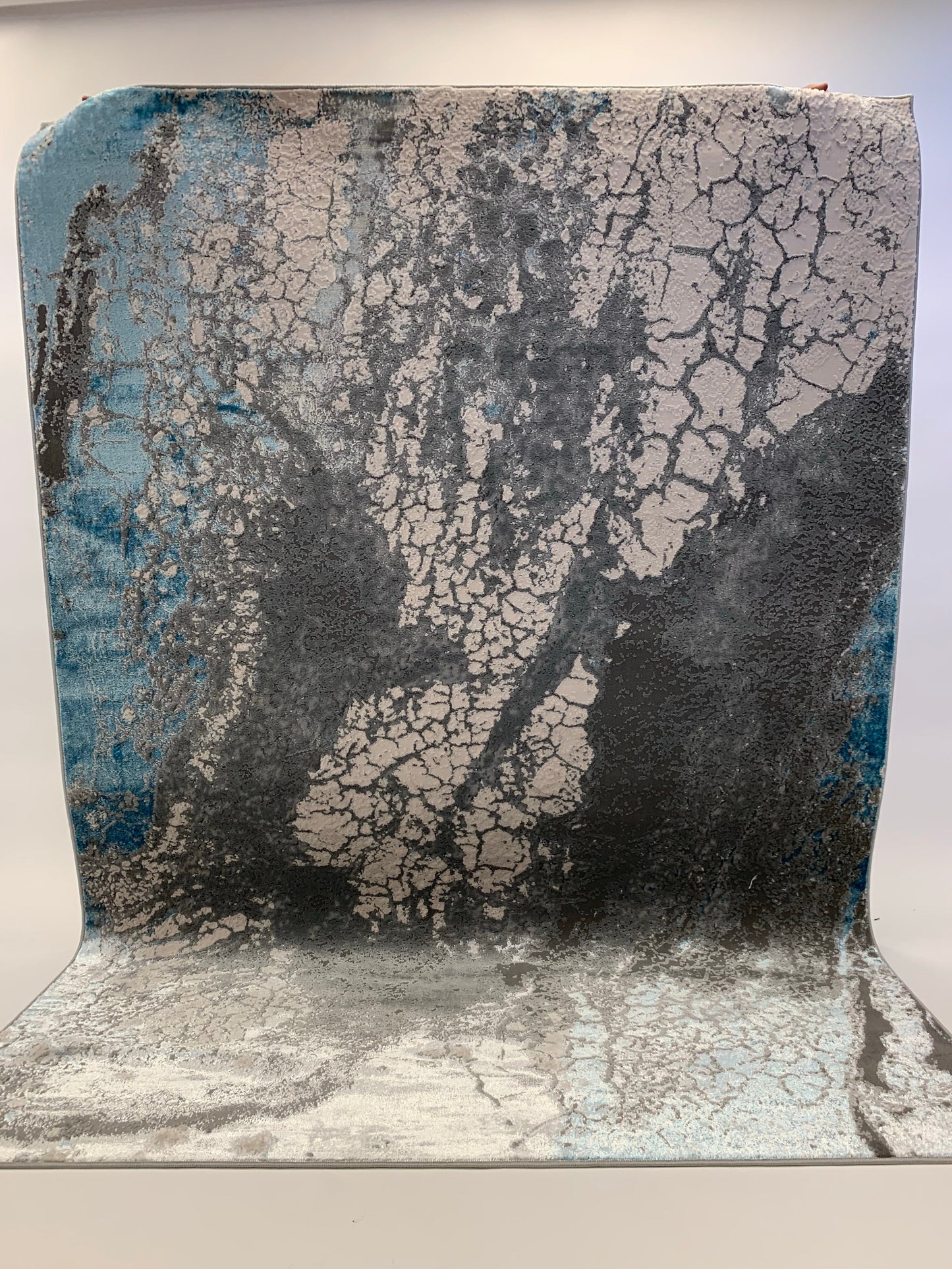 Maximus Ebb and Flow Indoor | Outdoor Area Rug, Blue & Platinum