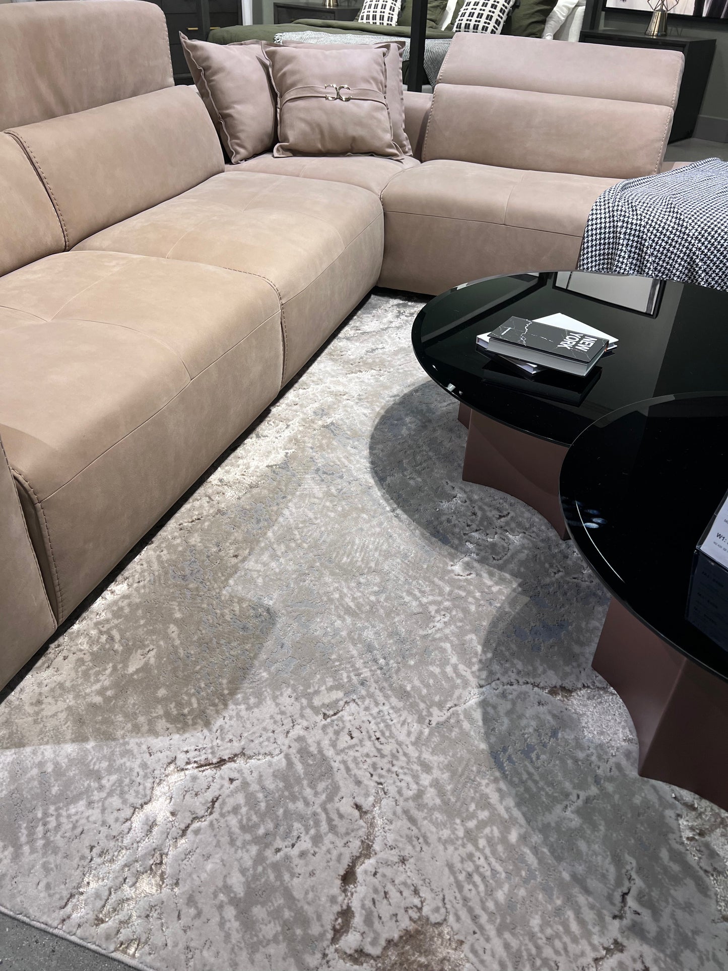 Maximus Fissure Patina Indoor | Outdoor Area Rug, Silver & Platinum