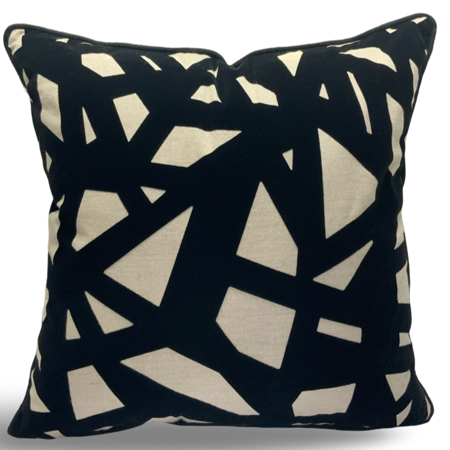 VIVA Aari Embroidered Chambray Throw Pillow, Assorted Multicolor