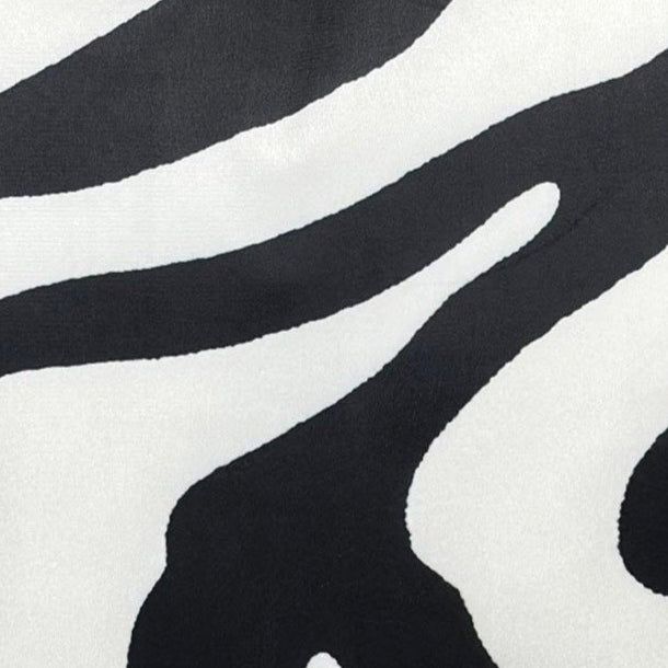 VIVA DigiPrint Velvet Throw Pillow, White & Black