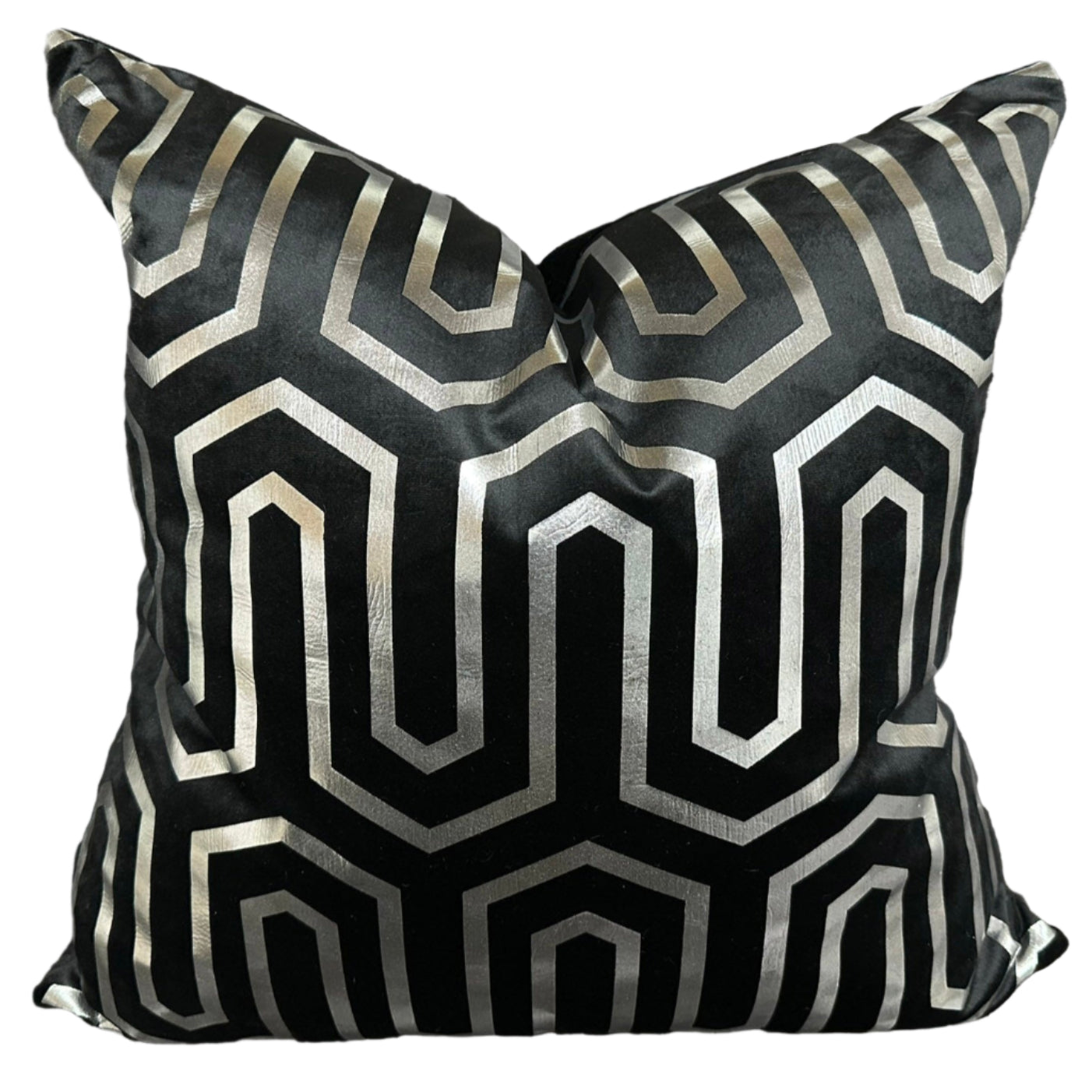 VIVA Metallic Velvet Throw Pillow w/ Down Feathers, Assorted Multicolor