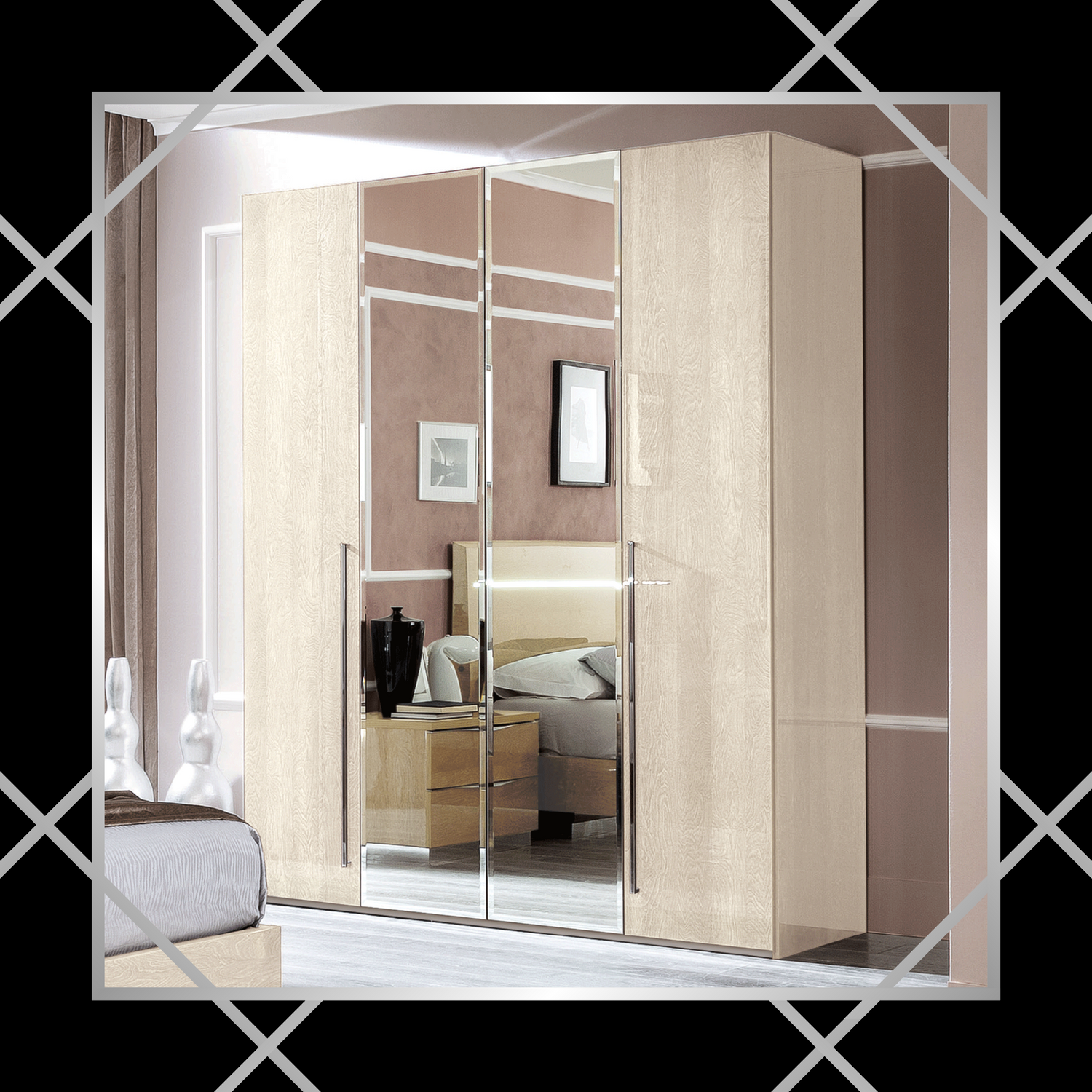 Armoires: Offering a variety of designs, sizes, and finishes, our armoires provide ample storage space for your wardrobe essentials while enhancing your bedroom or dressing area décor.