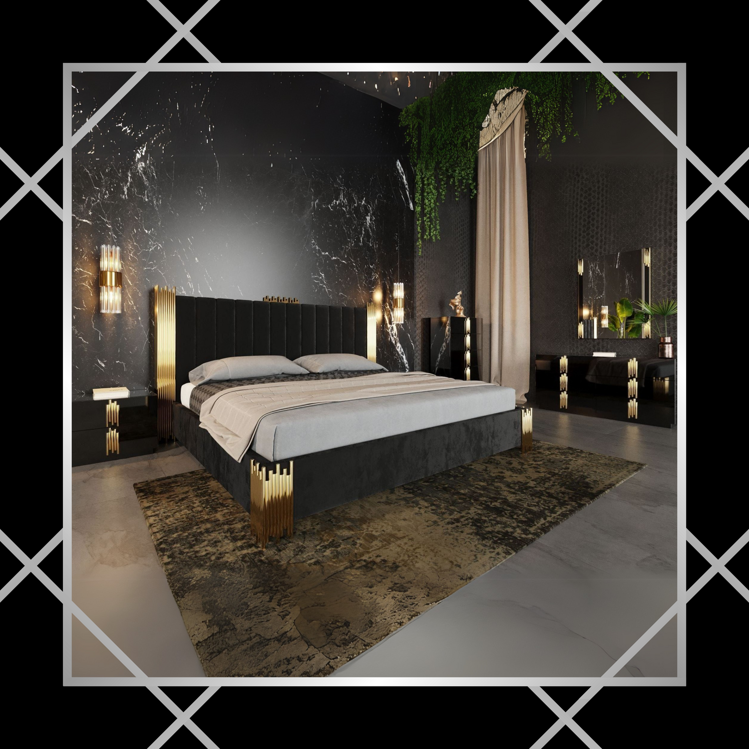 Bedroom Sets: Transform your bedroom into a stylish and comfortable retreat with our collection of complete Bedroom Sets. These sets include a bed frame, nightstands, and dressers, providing a cohesive and functional space for rest and relaxation.