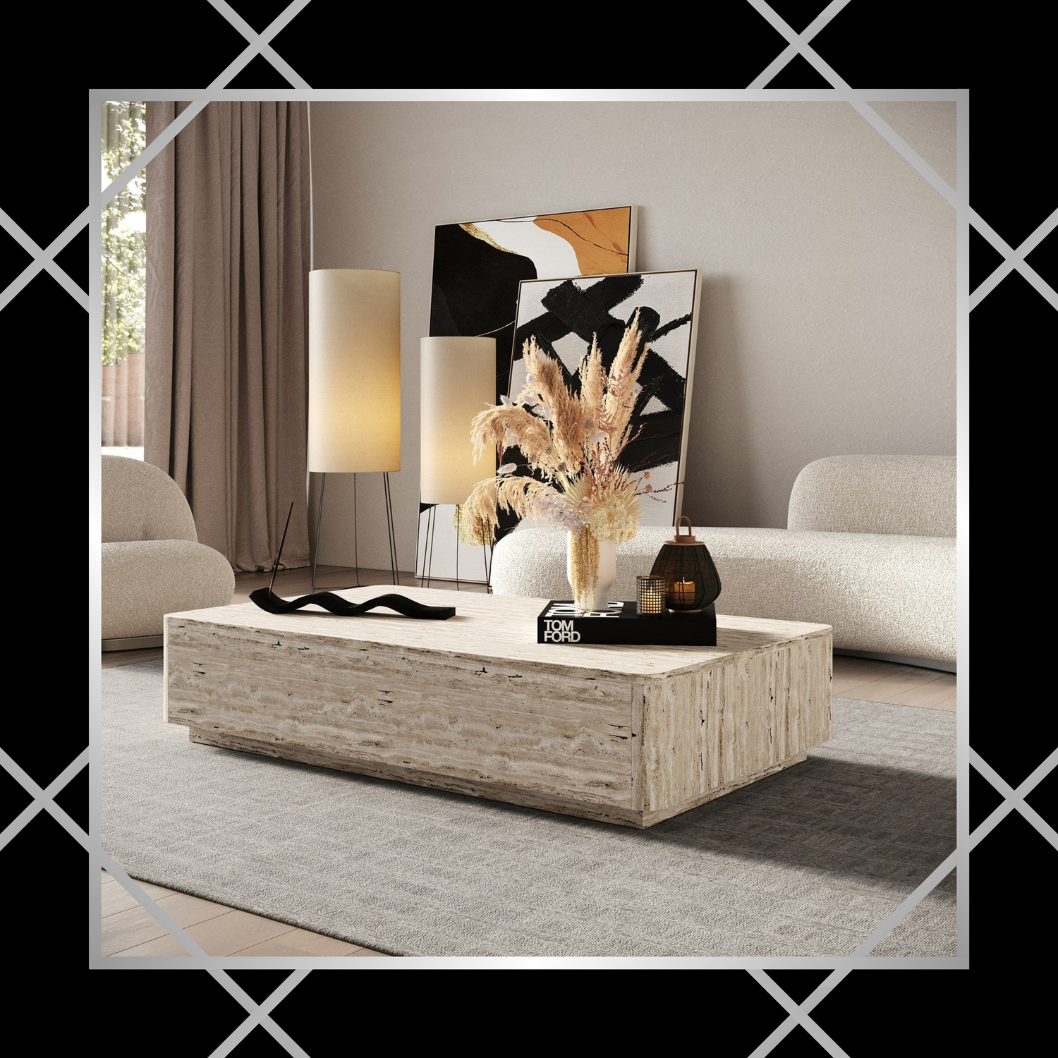 Coffee Tables: These essential surfaces provide a central focal point for your living room while offering a place to set drinks, display decorative items, and store living room essentials.