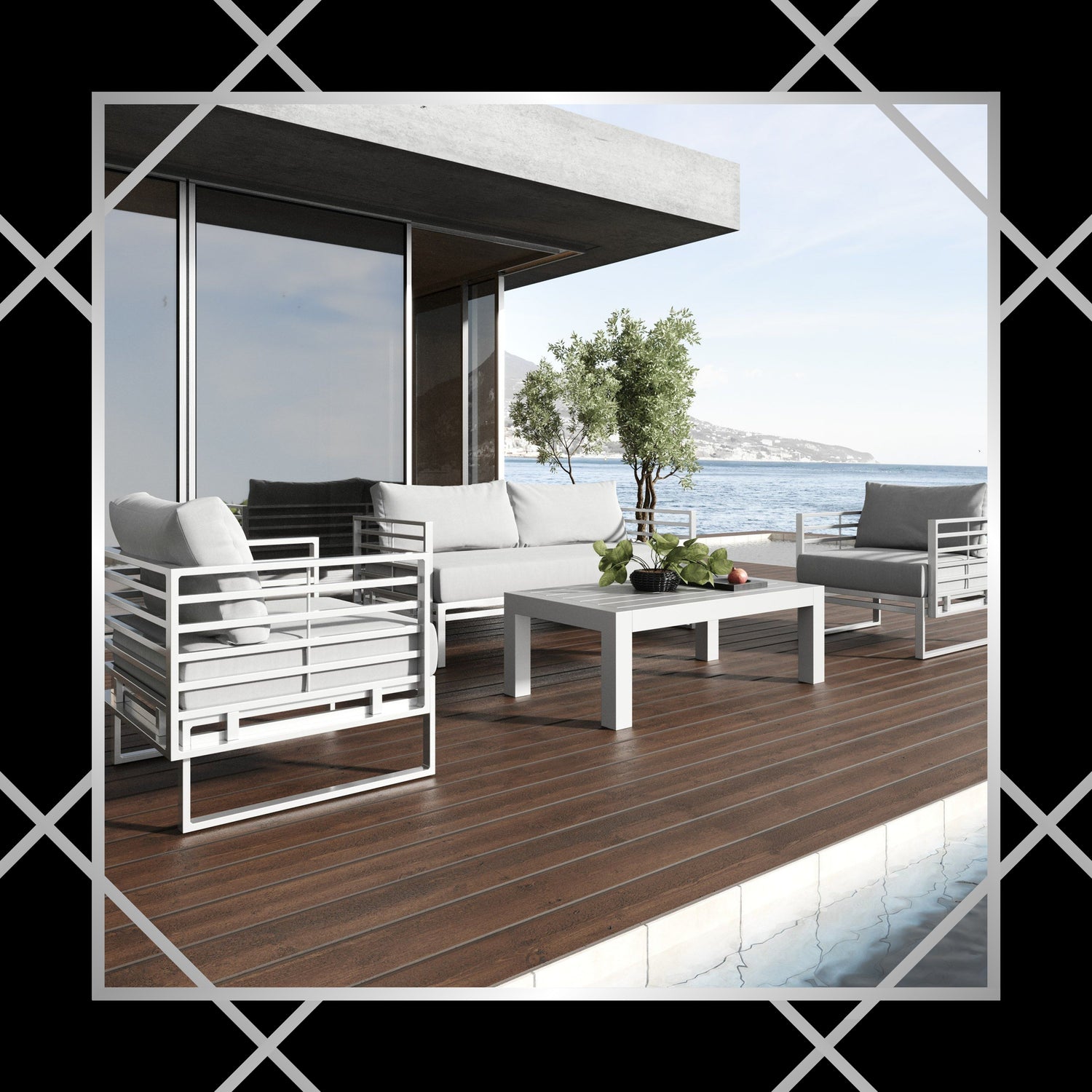 Outdoor Furniture: Our assortment offers a variety of elegant and durable pieces, including seating, dining sets, and lounge furniture, perfect for relaxing or entertaining.
