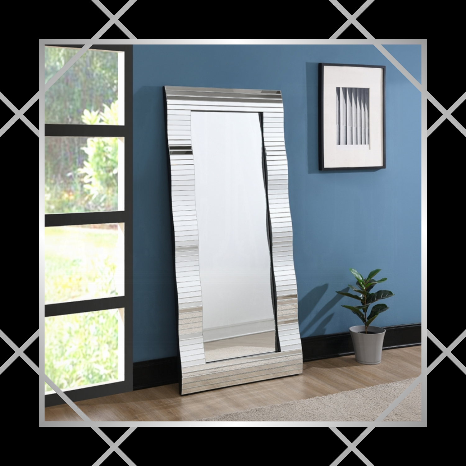 Floor Mirrors: Choose from full-length, leaning, or cheval mirrors in various sizes, frames, and finishes to find the perfect accent piece for your bedroom, dressing room, or living area.