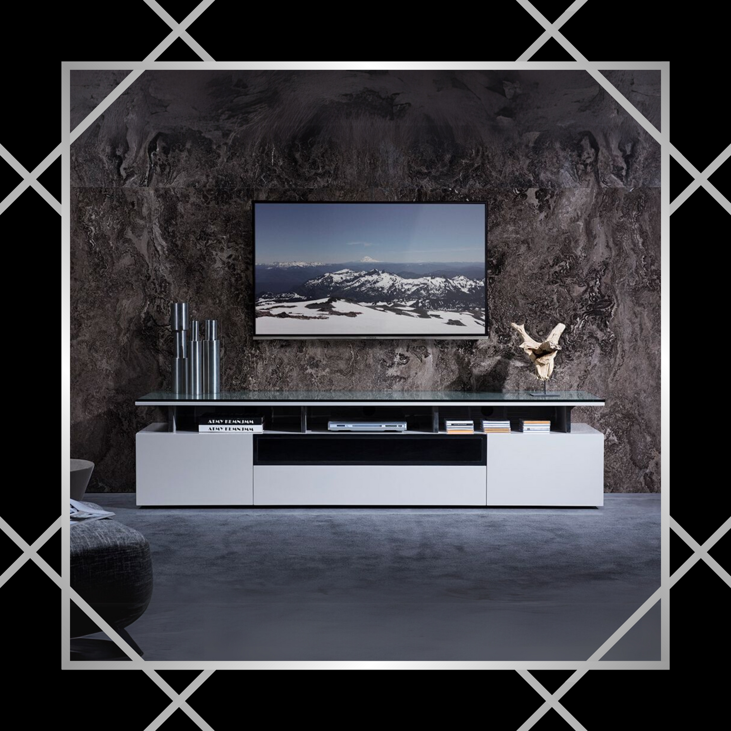 TV Stands and Media Consoles: These essential pieces provide a functional and attractive solution for storing and displaying your television, media equipment, and other entertainment essentials.