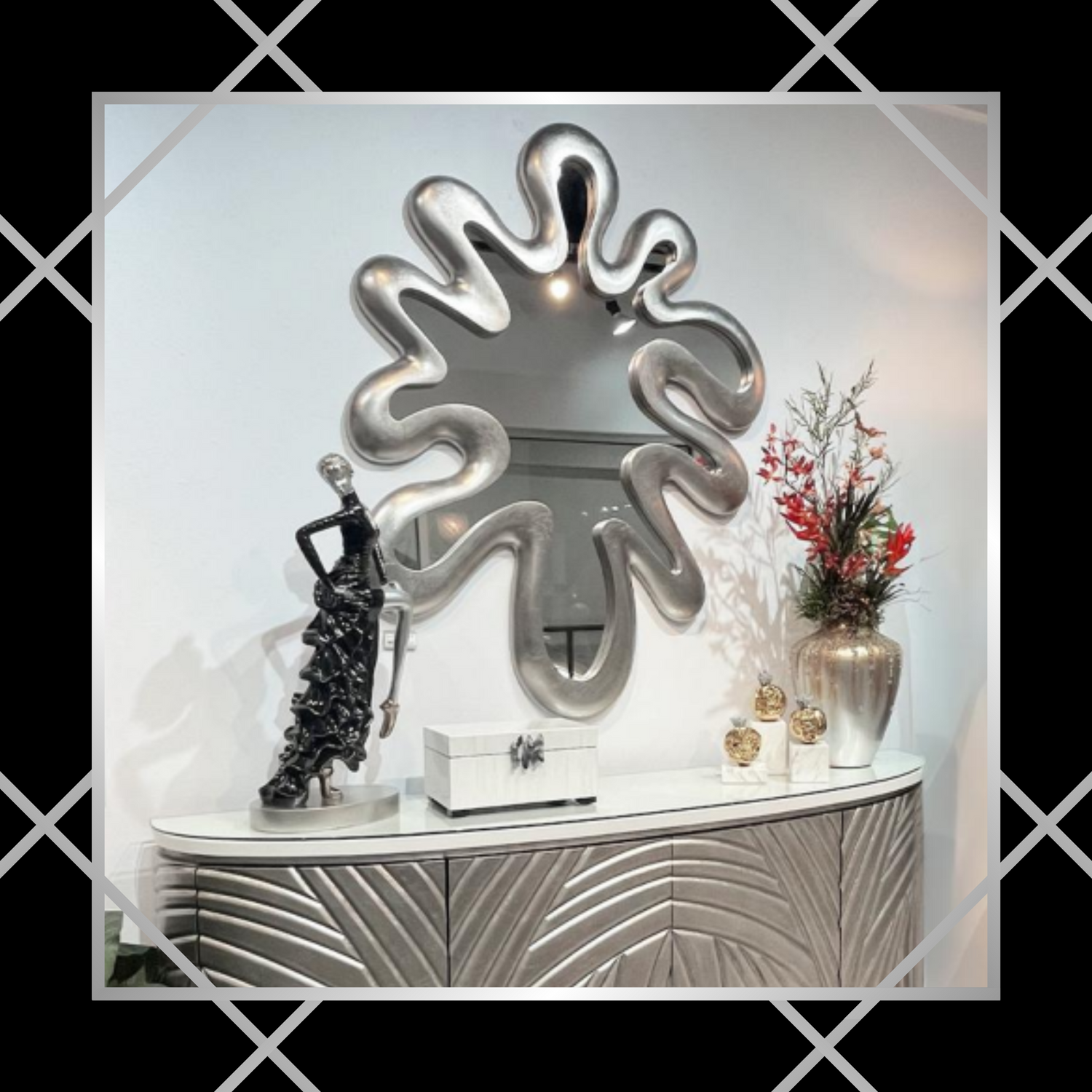 Mirrors: Reflect your style with our exquisite collection of modern Mirrors. Our exclusive designs offer a range of shapes, sizes, and finishes to suit any decor.