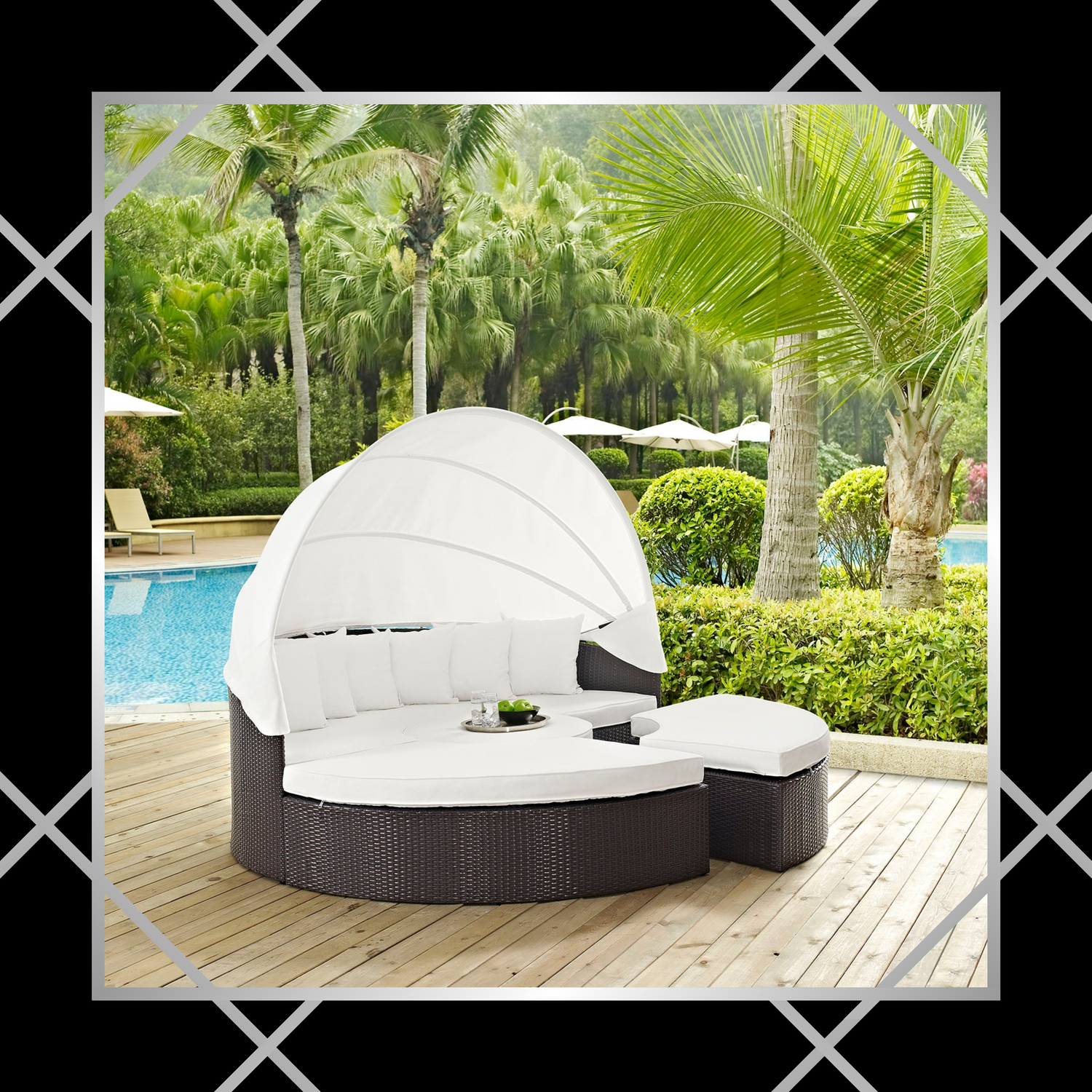 Outdoor Chaise Loungers and Bedding: Combining style, comfort, and functionality, our exquisite range transforms your patio, deck, or poolside area into a relaxing retreat for leisure and enjoyment.
