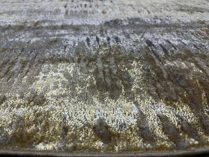 Maximus Harmonic Aura Indoor | Outdoor Area Rug, Beige & Gold