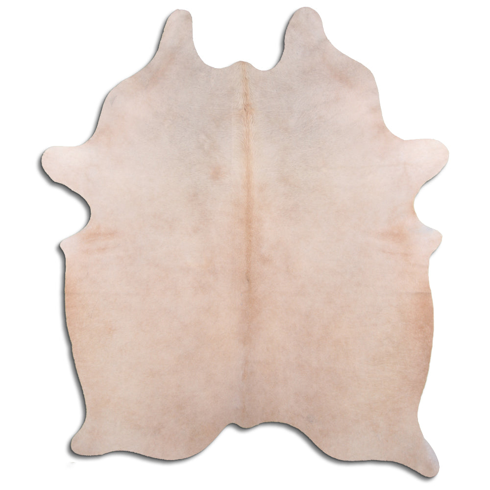 Authentic Leather Hides, Cowhide Area Rug, Light Champagne