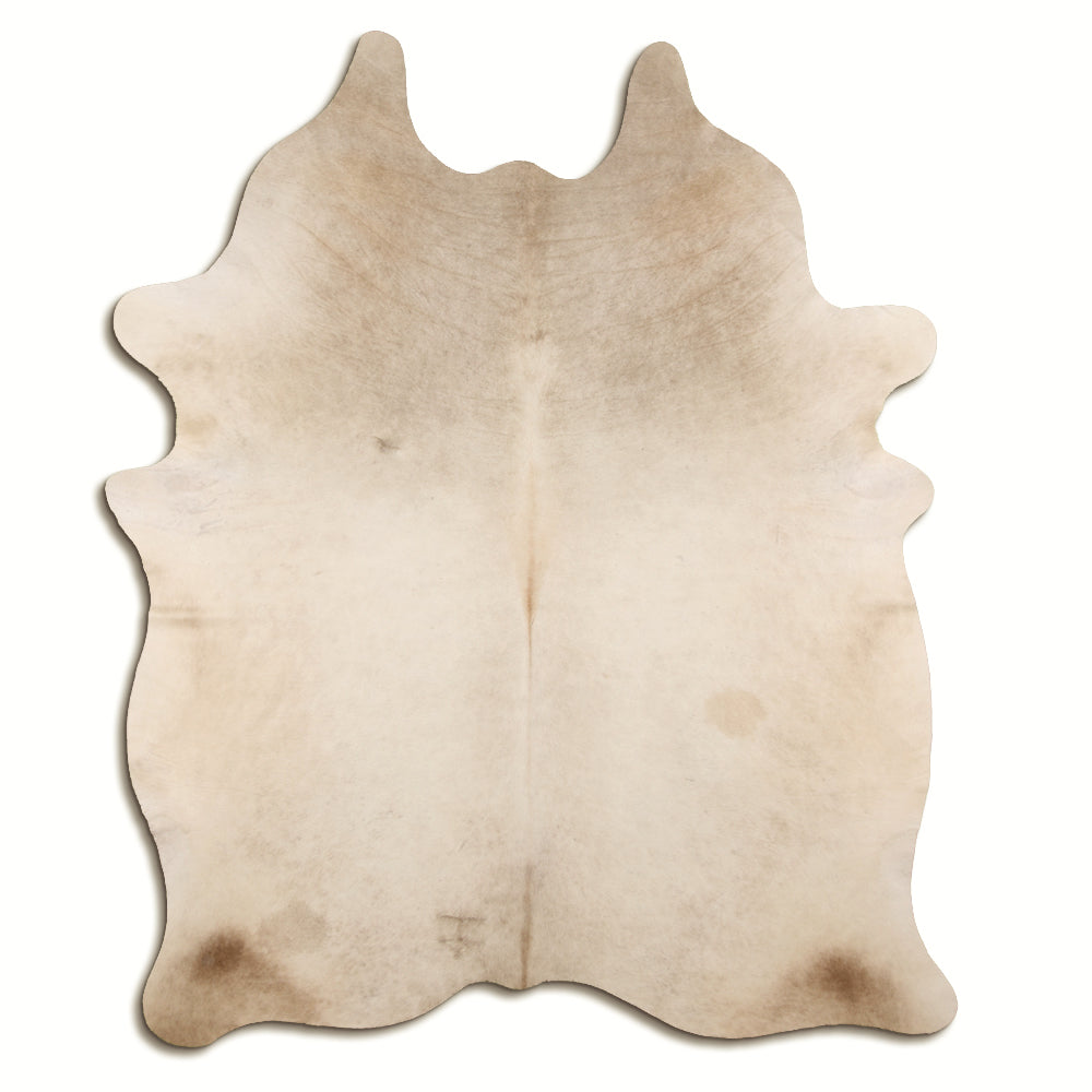 Authentic Leather Hides, Cowhide Area Rug, Light Champagne