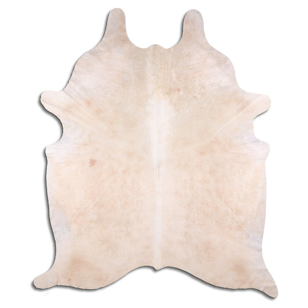 Authentic Leather Hides, Cowhide Area Rug, Light Champagne