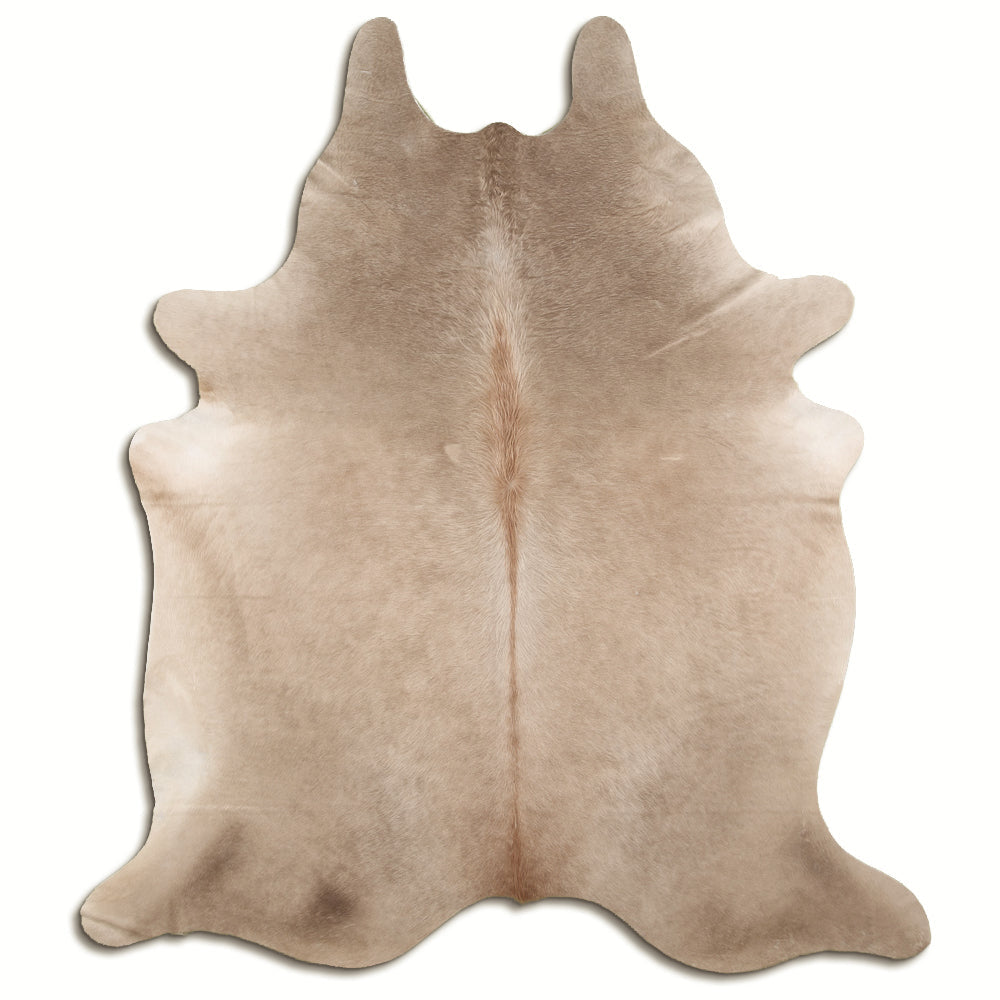 Authentic Leather Hides, Cowhide Area Rug, Light Champagne