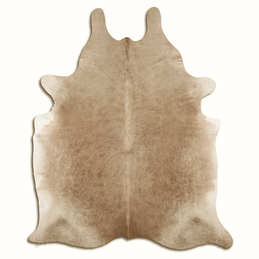 Authentic Leather Hides, Cowhide Area Rug, Light Champagne