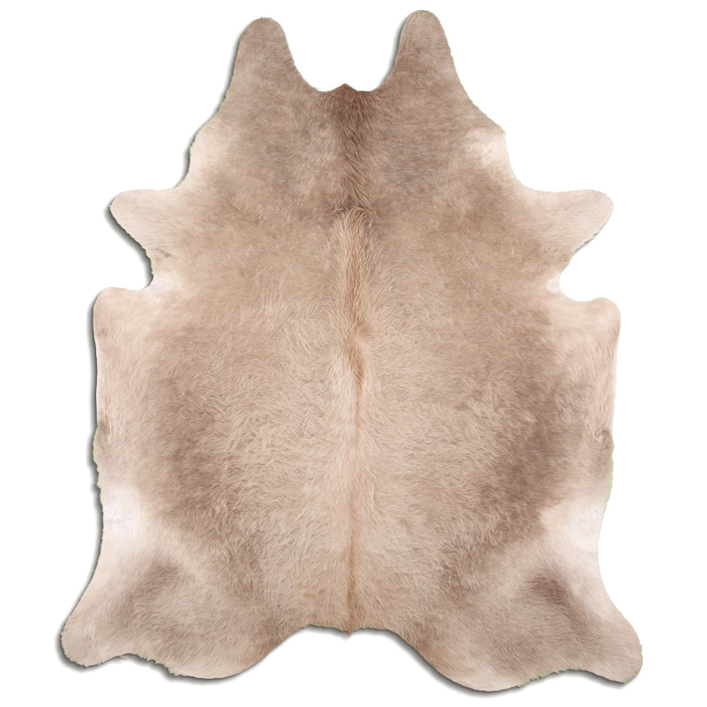 Authentic Leather Hides, Cowhide Area Rug, Light Champagne