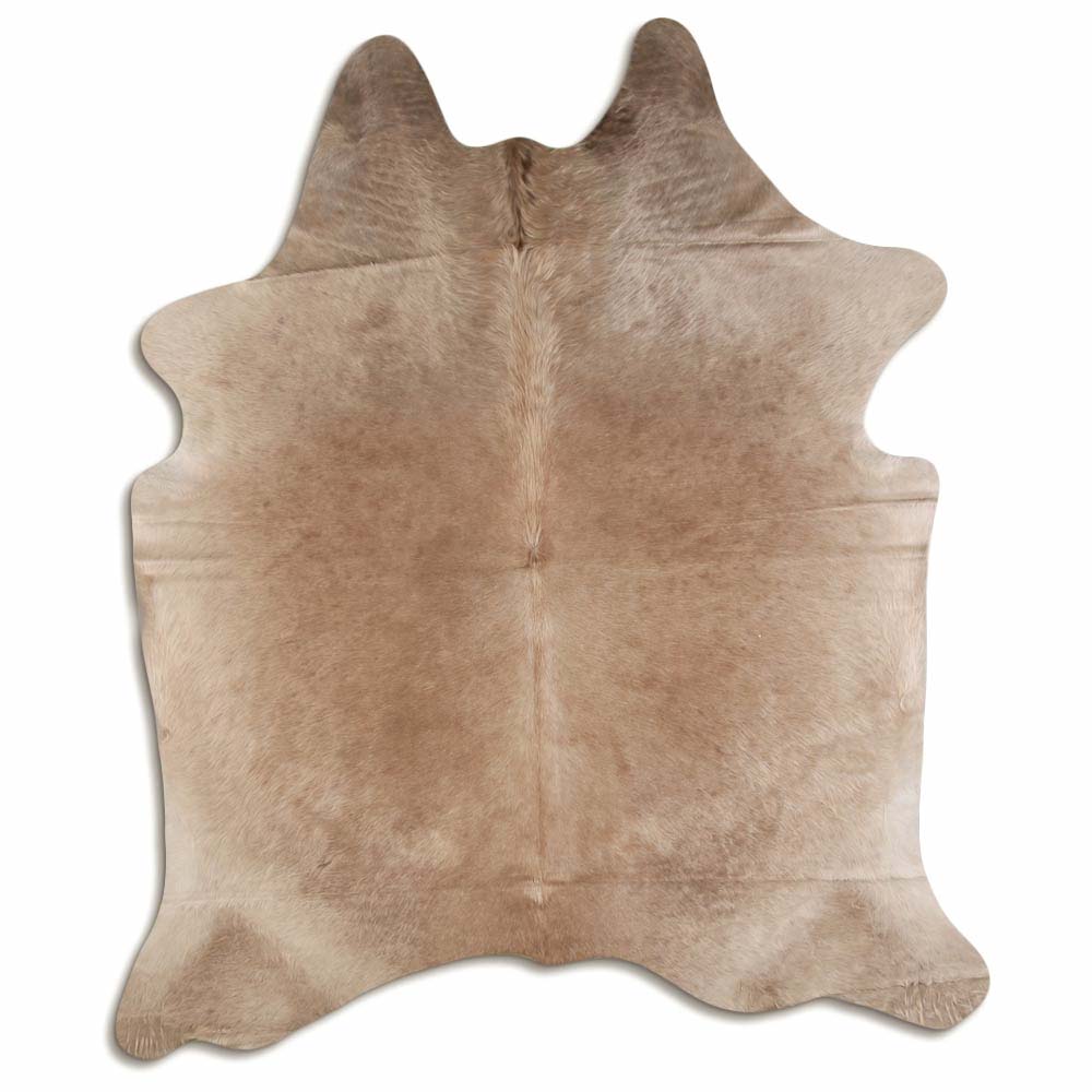 Authentic Leather Hides, Cowhide Area Rug, Light Champagne