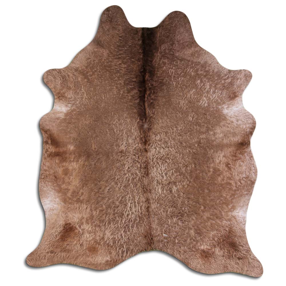 Authentic Leather Hides, Cowhide Area Rug, Dark Champagne