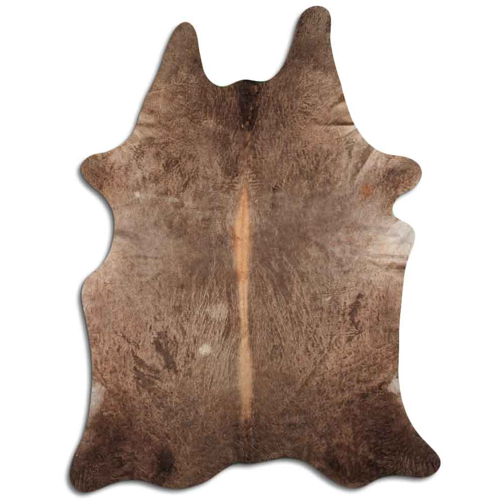 Authentic Leather Hides, Cowhide Area Rug, Dark Champagne