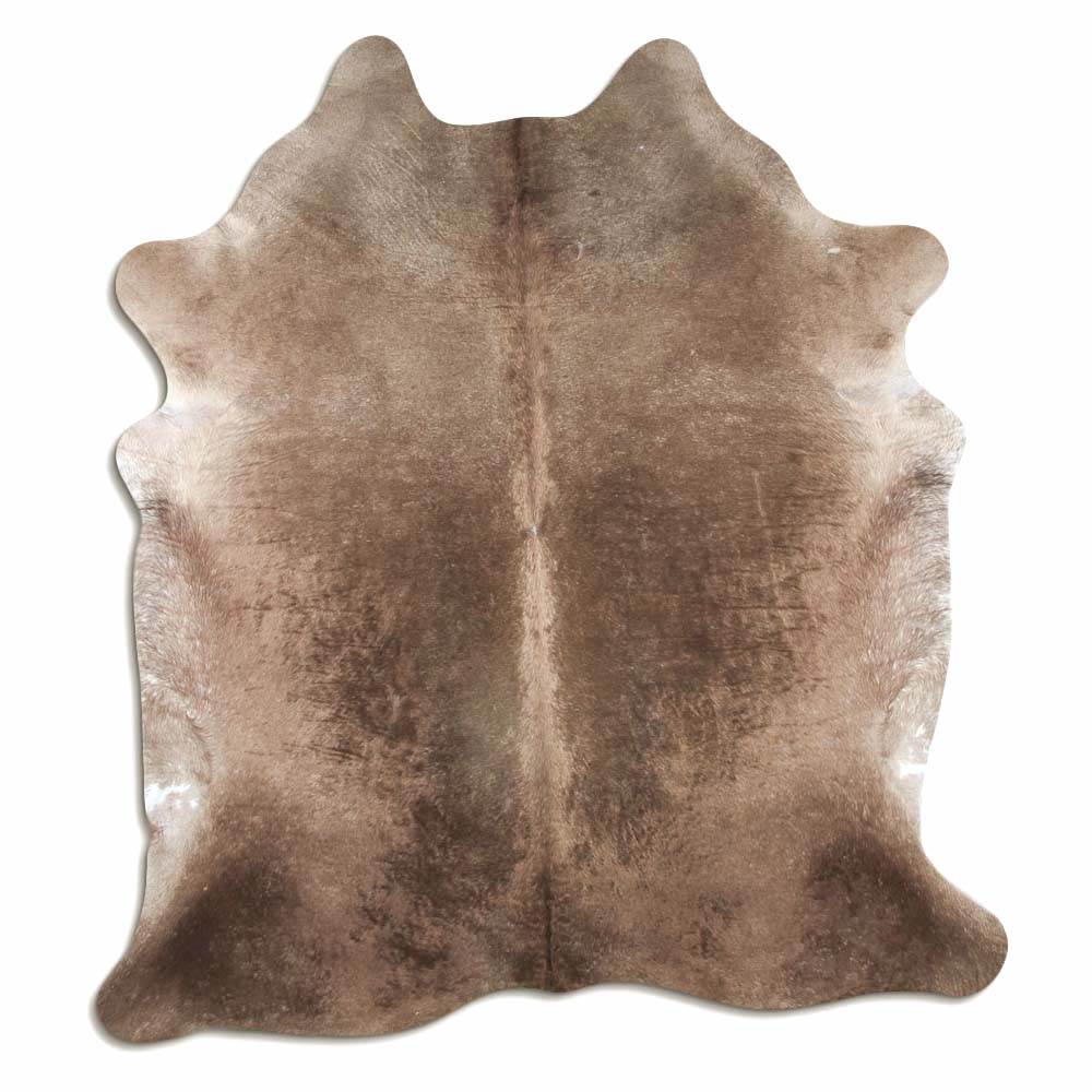 Authentic Leather Hides, Cowhide Area Rug, Dark Champagne
