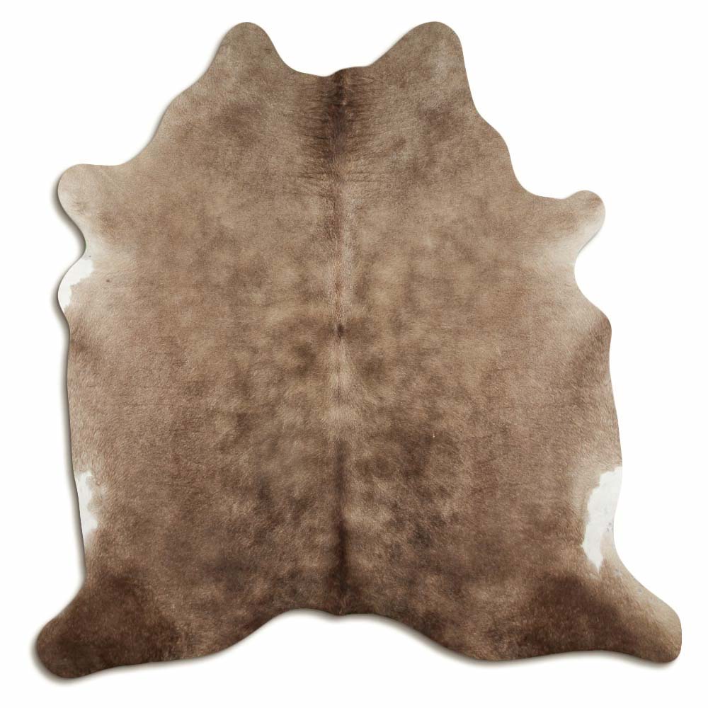 Authentic Leather Hides, Cowhide Area Rug, Dark Champagne