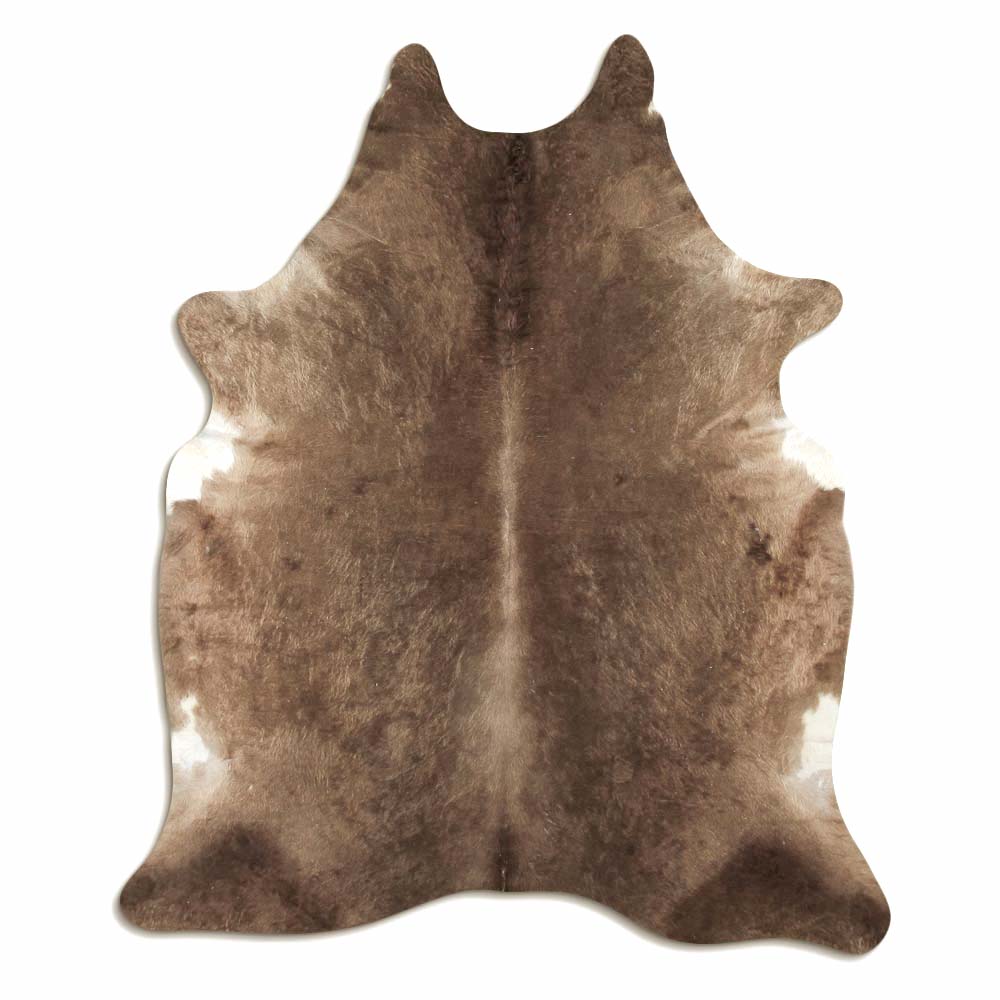 Authentic Leather Hides, Cowhide Area Rug, Dark Champagne