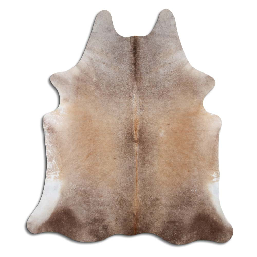 Authentic Leather Hides, Cowhide Area Rug, Dark Champagne