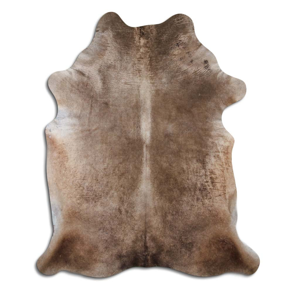Authentic Leather Hides, Cowhide Area Rug, Dark Champagne