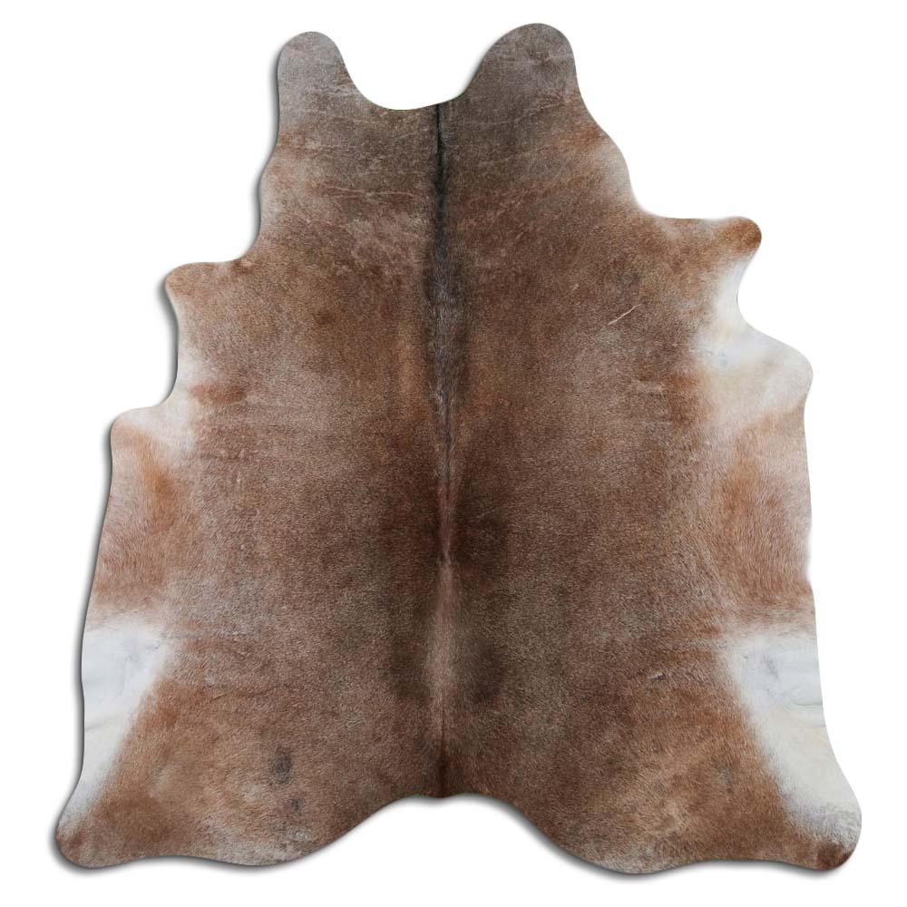 Authentic Leather Hides, Cowhide Area Rug, Dark Champagne