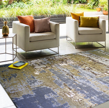 Maximus Emotion Indoor | Outdoor Area Rug, Beige & Gold