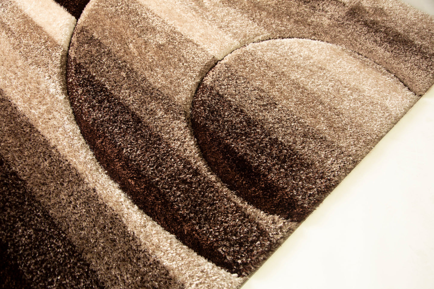 Sorrento 3D Pole Shift Shag Area Rug, Earth